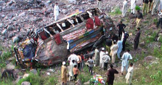 Nine people died in road accident